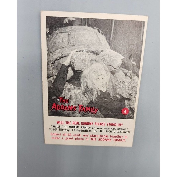 1964 Donruss Addams Family #4 Will the Real Granny Please Stand Up Vintage Card - Picture 4 of 6